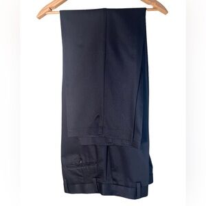 Dockers Black Flat Front Dress Pants 100% Cotton